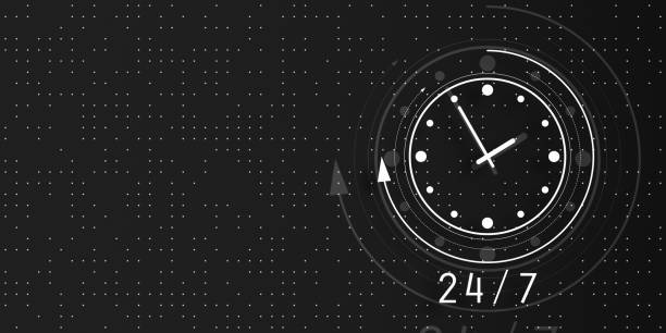 Abstract triangle mosaic background: Pocket watch and columns