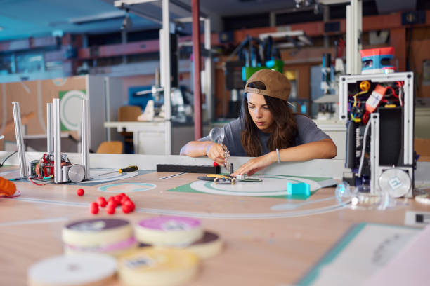 istock Female student of science working on innovative technology in a lab. 2178478080