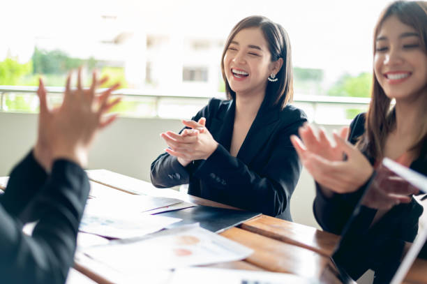 istock Teamwork, cooperation in working and doing successful business, corporate communication, business growth goals 2178479856