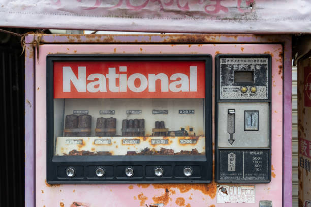 Antique soda machine.  Isolated.