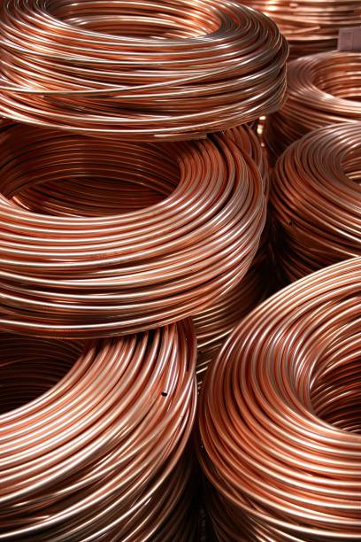 istock close up of copper wire scrap or waste. 2178480827