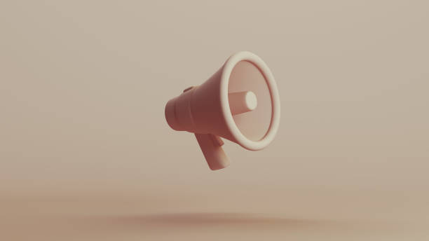 istock Beige megaphone loudspeaker speaker horn communication monochrome social justice protest neutral colour skin tones background 2178482490
