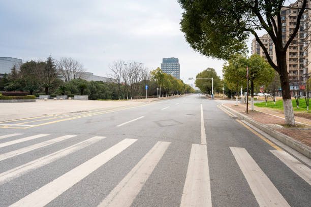 istock Empty urban road and buildings in the city 2178486538