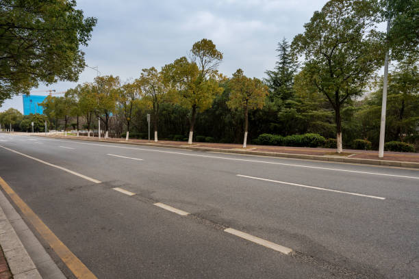 istock Empty urban road and buildings in the city 2178486548