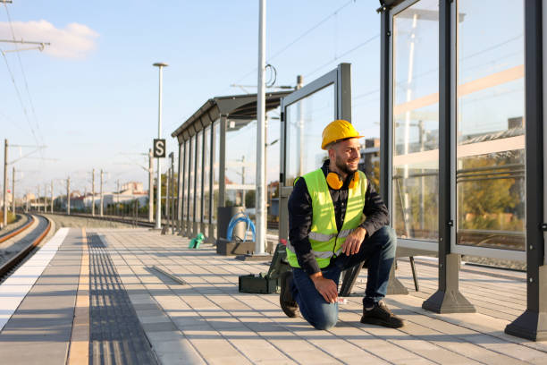istock Construction site of a new railroad 2178489728