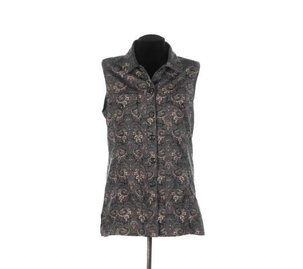 istock gray sleeveless shirt with floral pattern 2178498609