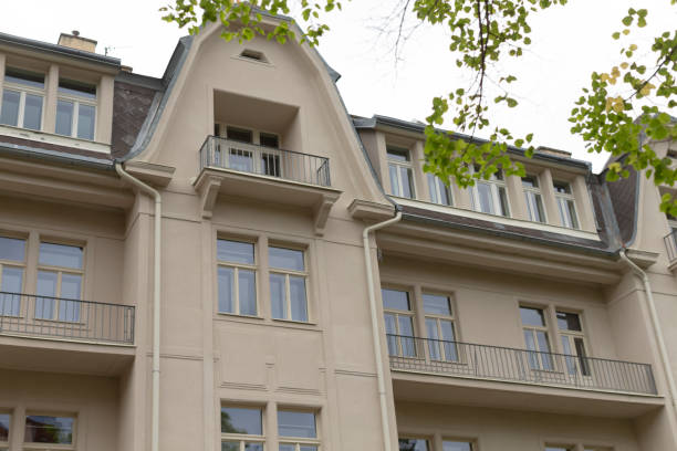 istock A large residential building that features numerous windows and balconies 2178499677