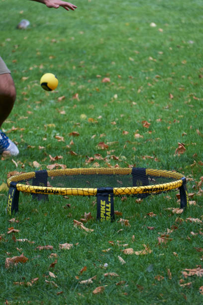 istock Person playing Spikeball in a park 2178500496