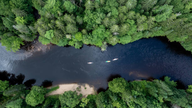 istock People Canoeing and kayaking down the Bras-du-Nord River during summer 2178502917