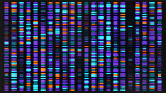 Dna Sequence Map Genetic Visualization Pattern For Medical Analysis ...