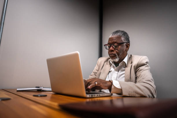 istock Mature businessman working on the office 2178507955