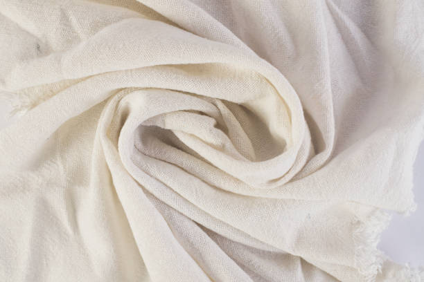 istock White Crumpled Spiral cloth Fabric Texture Background 2178512199