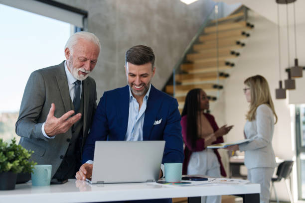 istock Caucasian Businessman Working on Laptop 2178513280