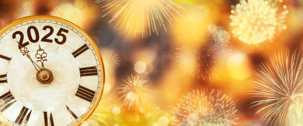 istock 2025 New Year with clock counting down to midnight 2178518079
