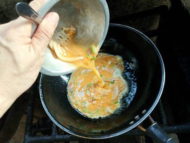 istock Cooking vegetable omelet - food preparation. 2178518436