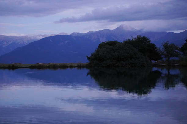 winter scenery by the river