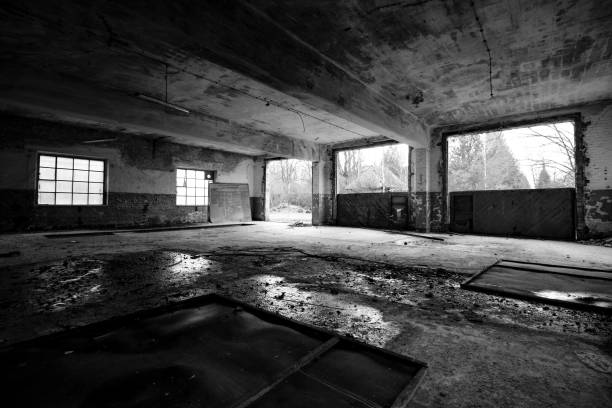 Mai 27, 2025, Hagen: Abandoned industrial building in the center of the city of Hagen in the Ruhr area