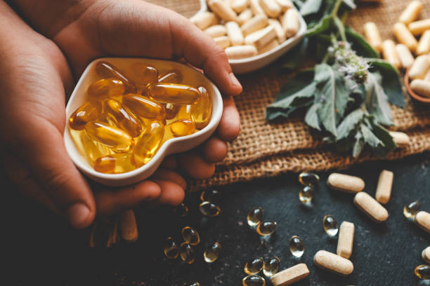 istock Natural organic vitamins in hands close-up 2178527696