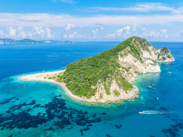 Landscape with Marathonisi island, Zakynthos, Greece