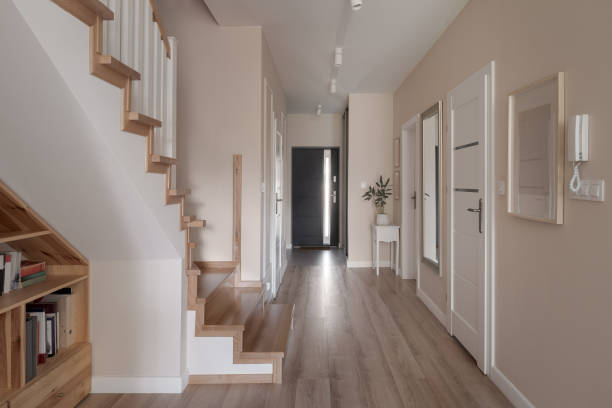 istock House corridor with entry and staircase 2178534653