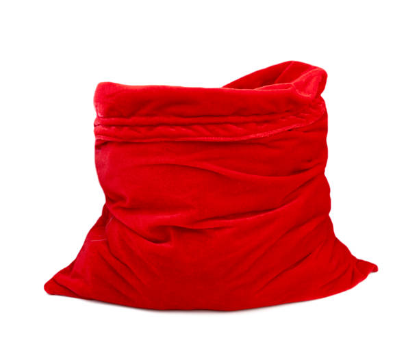 istock Red santa bag isolated on white. Christmas empty present bag. Holiday decor. 2178534738