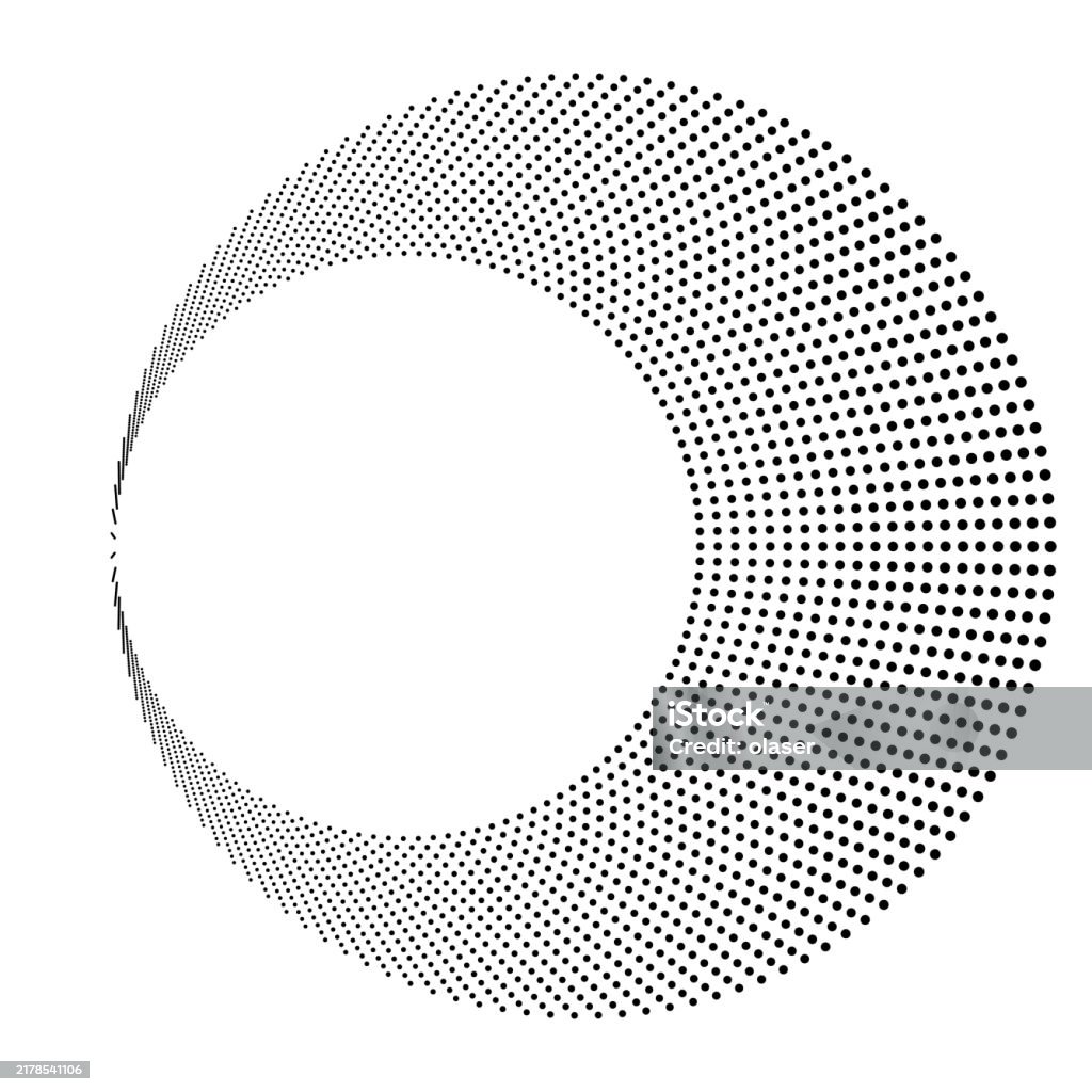 This Design Features A Dynamic Circular Pattern Created With Dotted ...