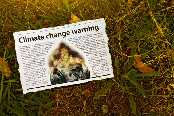 istock Climate change warning, says newspaper cutting 2178544001