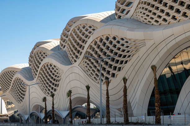 Riyadh Metro station in the King Abullah Financial District stock photo