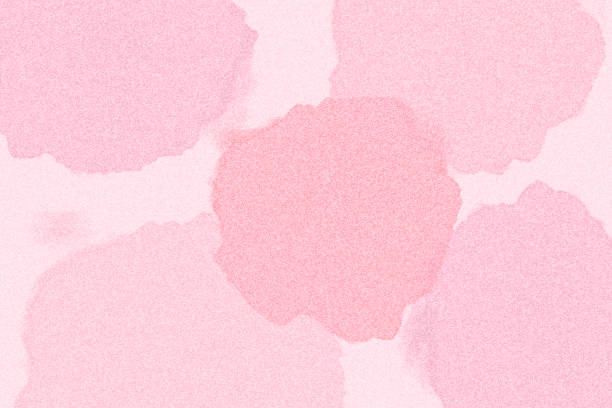 Abstract Watercolor Blobs Background in Pink Pastel Colors