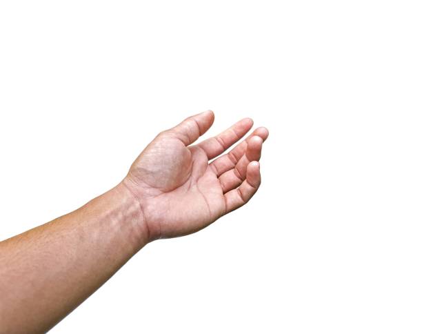 istock A man's hand extended forward, as if I was about to grab something.  or about to help isolated on white background. 2178554844