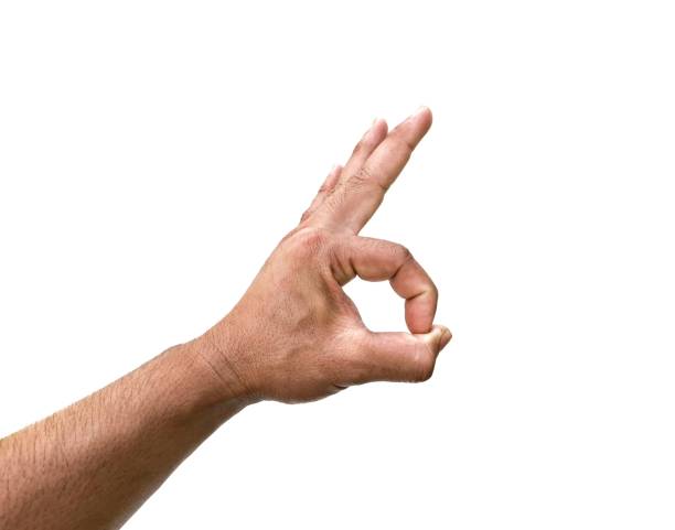 istock Male hands in OK gesture isolated on white background.  business concept. 2178554848
