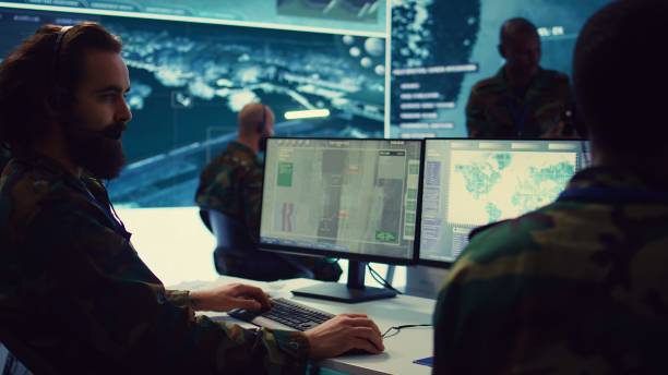 istock Reconnaissance department operator gathering information for national safety 2178554855