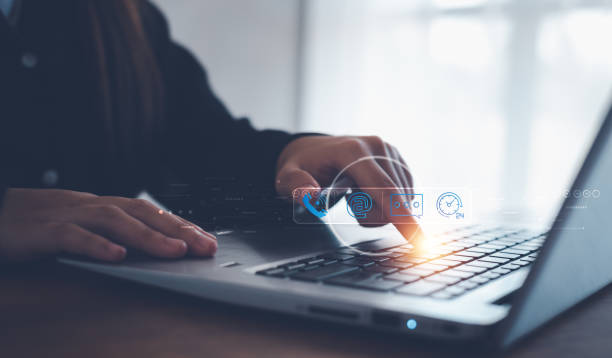 istock Customer support hotline Contact us people connection. Call phone, address, Chat message icons. 2178558704