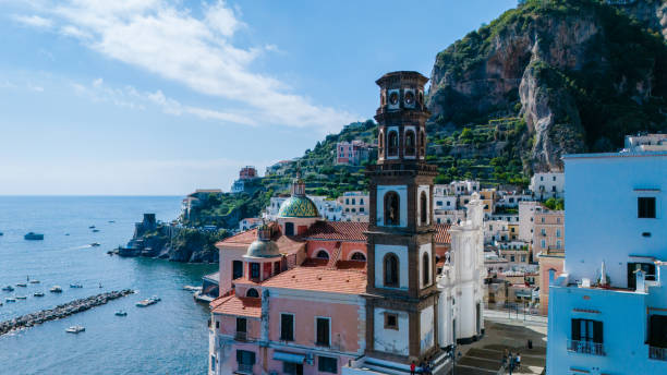 istock Discover the enchanting Amalfi coast with its stunning architecture and serene waters on a sunny day 2178559925