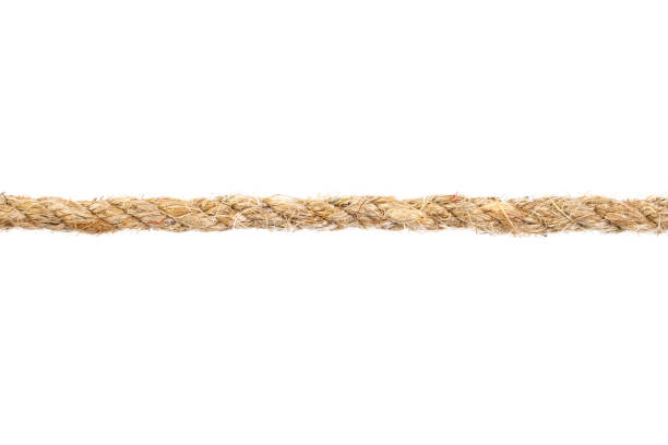 istock One brown braided rope isolated on white background with clipping path. 2178561774