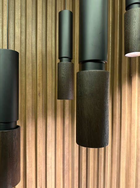 istock Sleek designer tube-shaped pendant lamps 2178564836