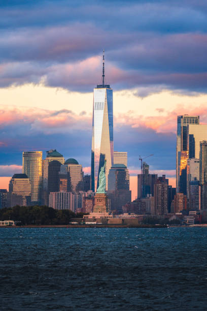 istock Statue of Liberty with Manhattan in the background 2178565430