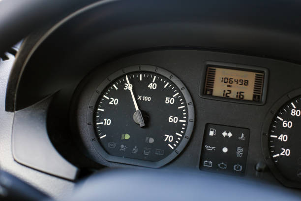 istock Tachometer in a car showing 3000 RPM. Engine performance indicator on dashboard display. Safe driving background. 2178573711