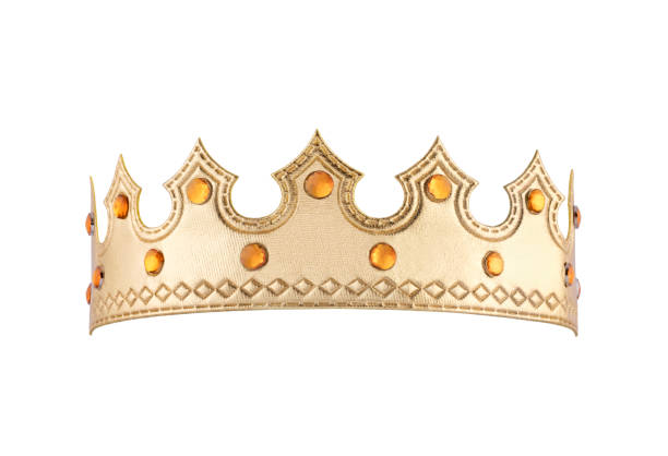 istock Golden king or queen crown isolated on white background with clipping path 2178574122