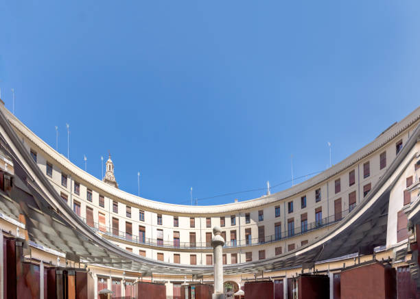 historic Plaza Redonda, Round square, Valencia downtown, Spain