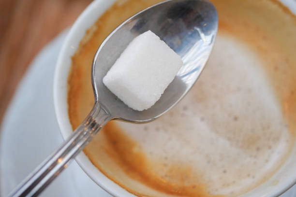 istock A delightful cup of aromatic espresso with a sugar cube placed on a spoon above it for sweetness 2178578355