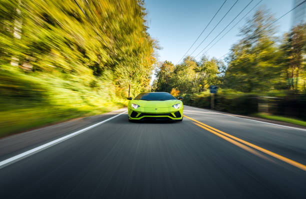 Seattle, WA, USAOctober 15, 2024Lamborghini Aventador showing the front of the car