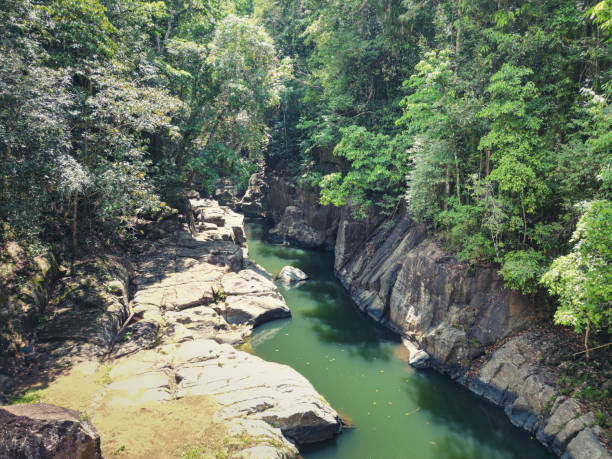 beautiful cunca wulang waterfall in flores island, indonesia.