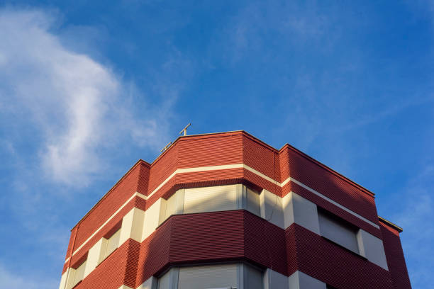 istock Windows in residential building facade from below 2178579881