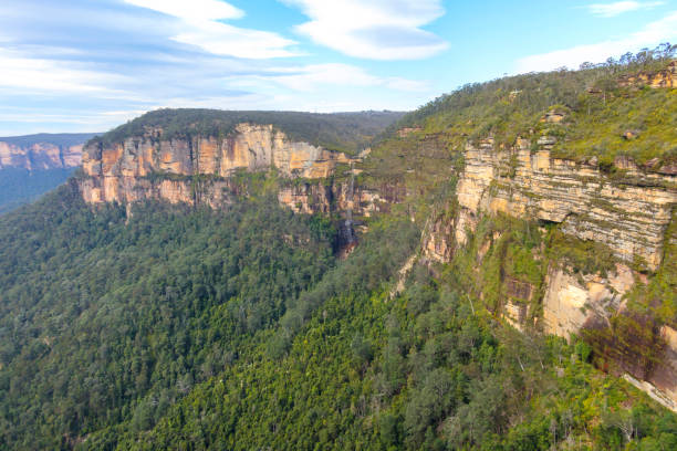 istock A tranquil waterfall flowing in a valley in the Blue Mountains 2178584578