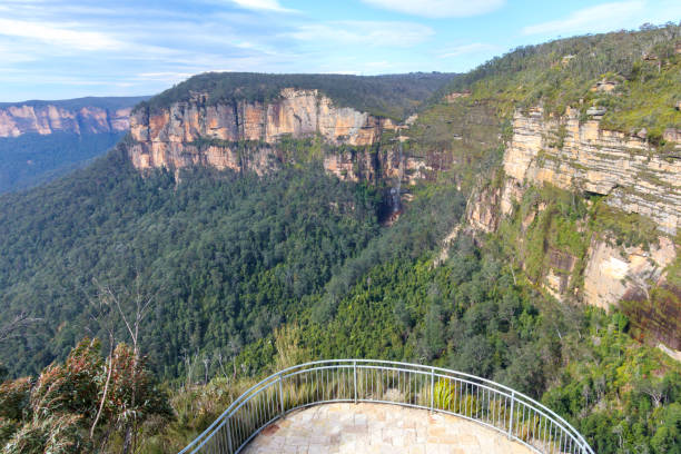 istock A tranquil waterfall flowing in a valley in the Blue Mountains 2178584611