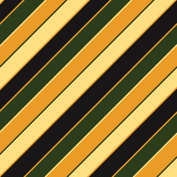 Fashionable striped pattern in contemporary style. Modern design illustration in yellow and green colors