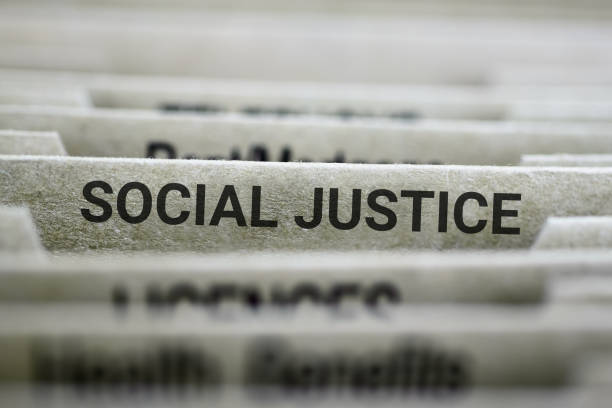 istock File labeled 'Social Justice' in vertical organizer. 2178587735