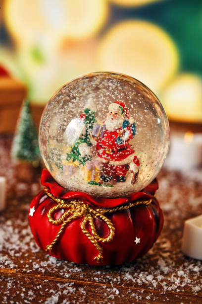 istock Christmas Decoration with Snow Globe and Holiday Lights 2178589124