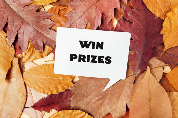 istock White sign with the words win prizes written on it 2178593718
